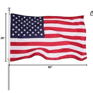 AMERICAN FLAG 3x5 FT INDOOR/OUTDOOR USA NYLON PRINTED FLAG NWT